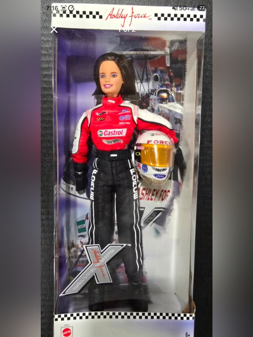 2005 ASHLEY FORCE CASTROL/HOT WHEELS BARBIE DOLL MATTEL